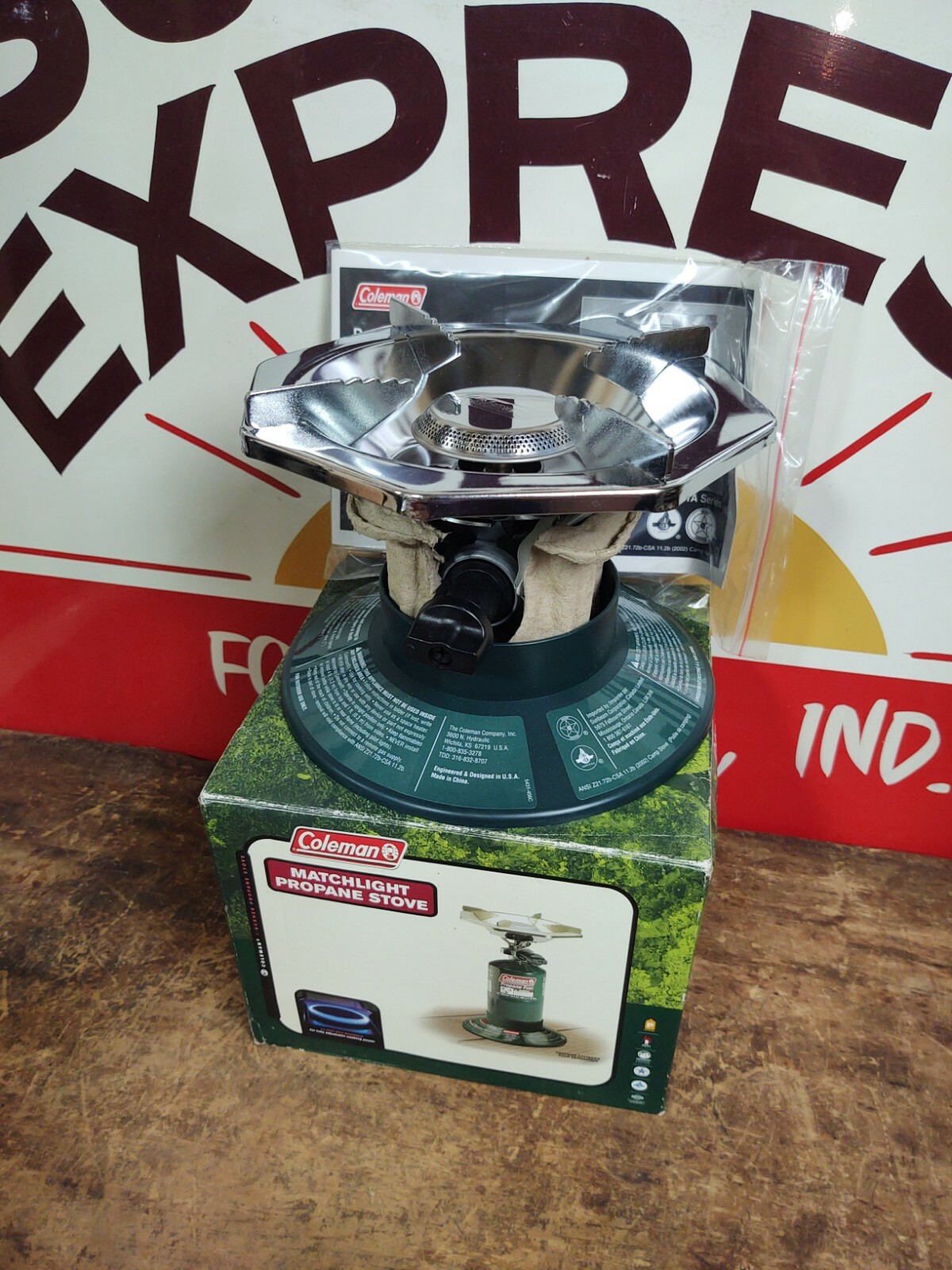 Coleman Propane 1 Burner Bottle Top Cooking Stove Camping 5431-900 NOS UNFIRED