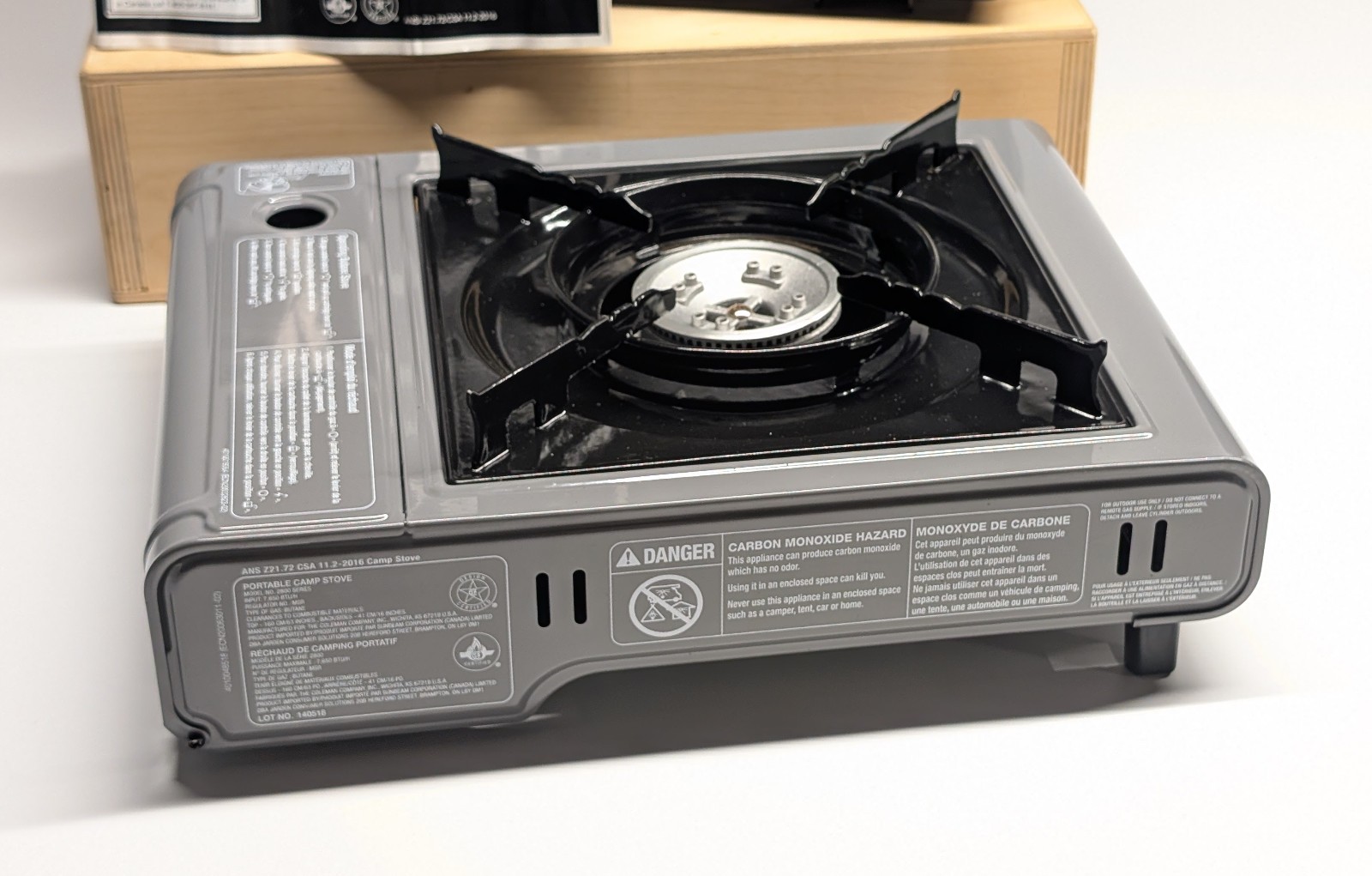Coleman 2800 Butane Stove Portable Single Burner W/ Case Camping Cooktop