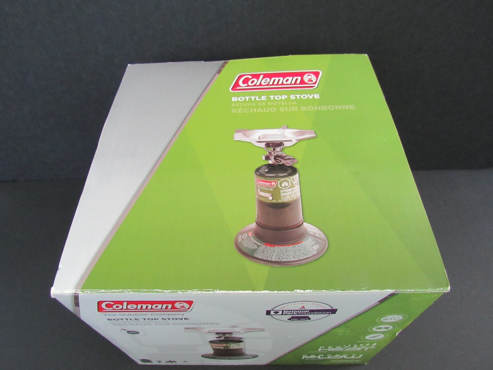 NEW Coleman Bottle Top Stove Propane Camping 10K BTUs Adjustable Single Burner