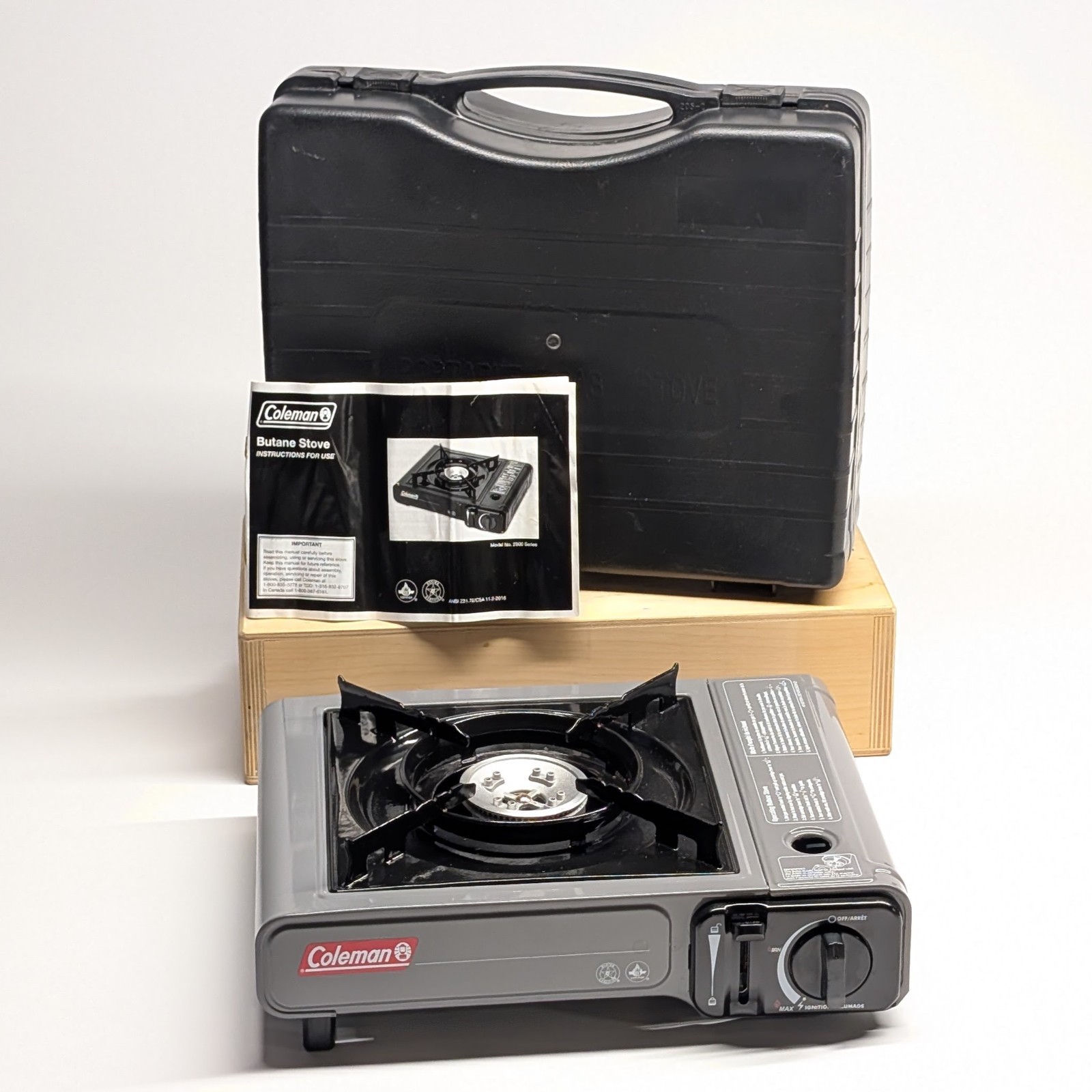 Coleman 2800 Butane Stove Portable Single Burner W/ Case Camping Cooktop