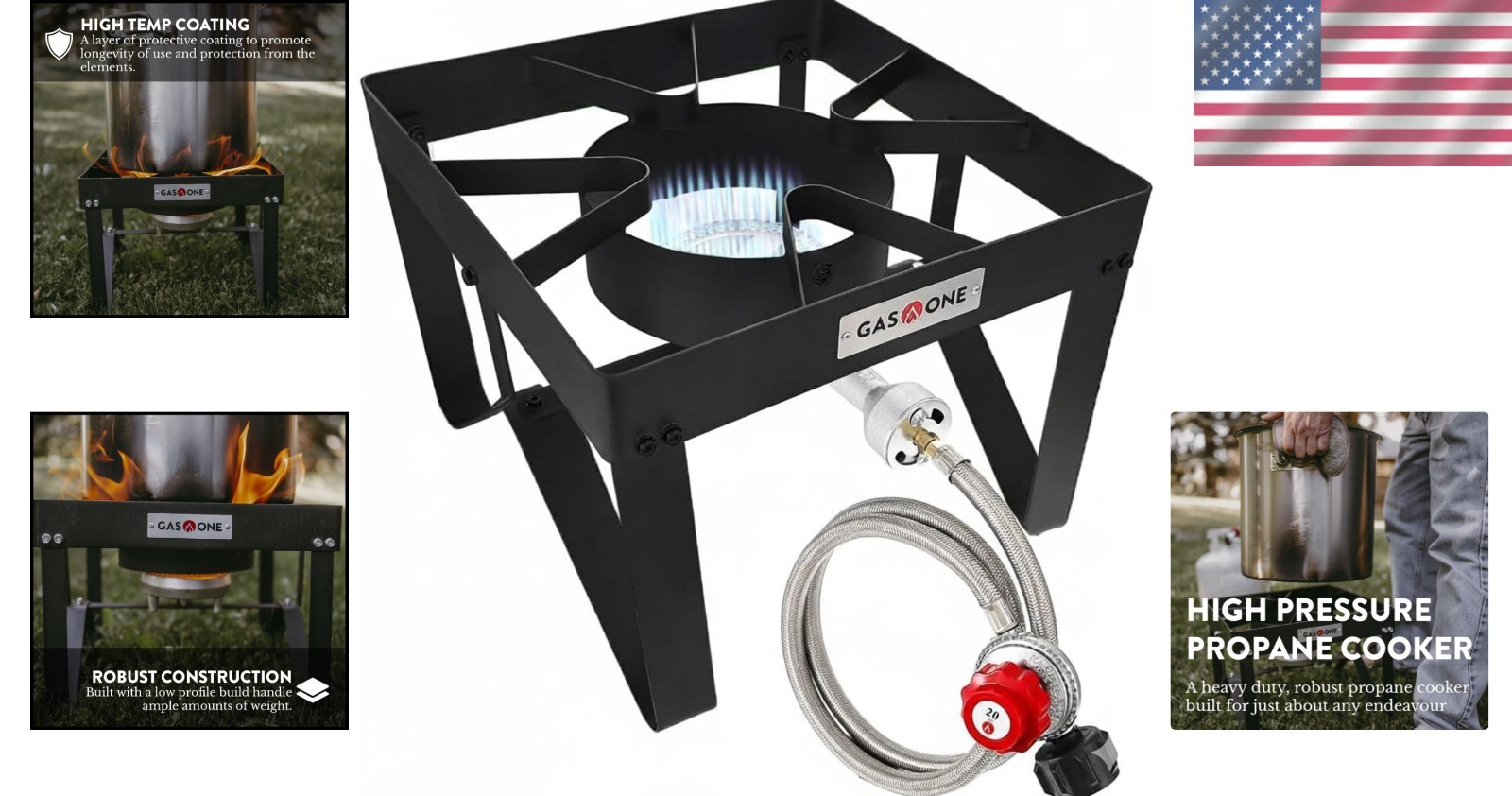 Portable High Pressure Camp Stove for Grilling & Boiling – Metal Construction