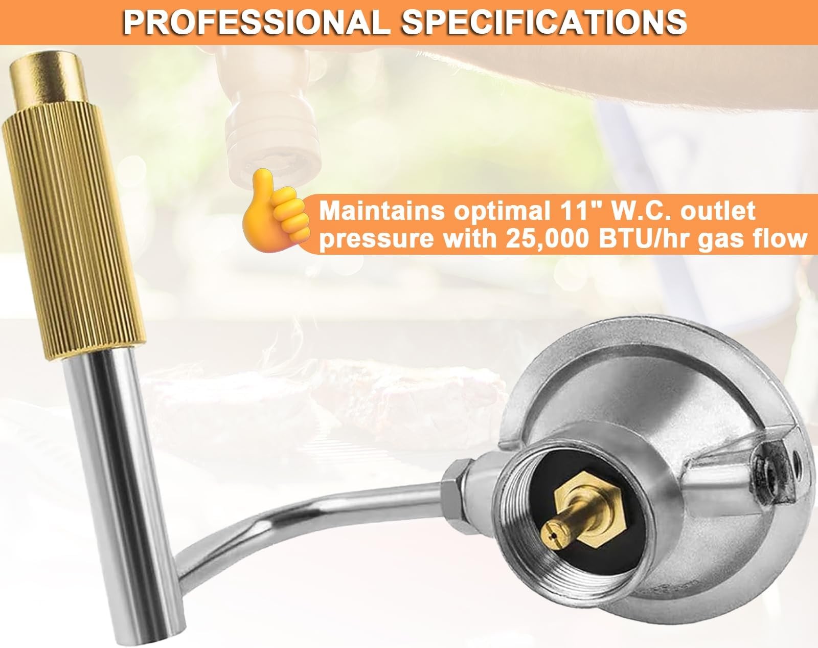 PETKAO 5010000743 Gas Regulator for Coleman Portable Sport Silver, gold