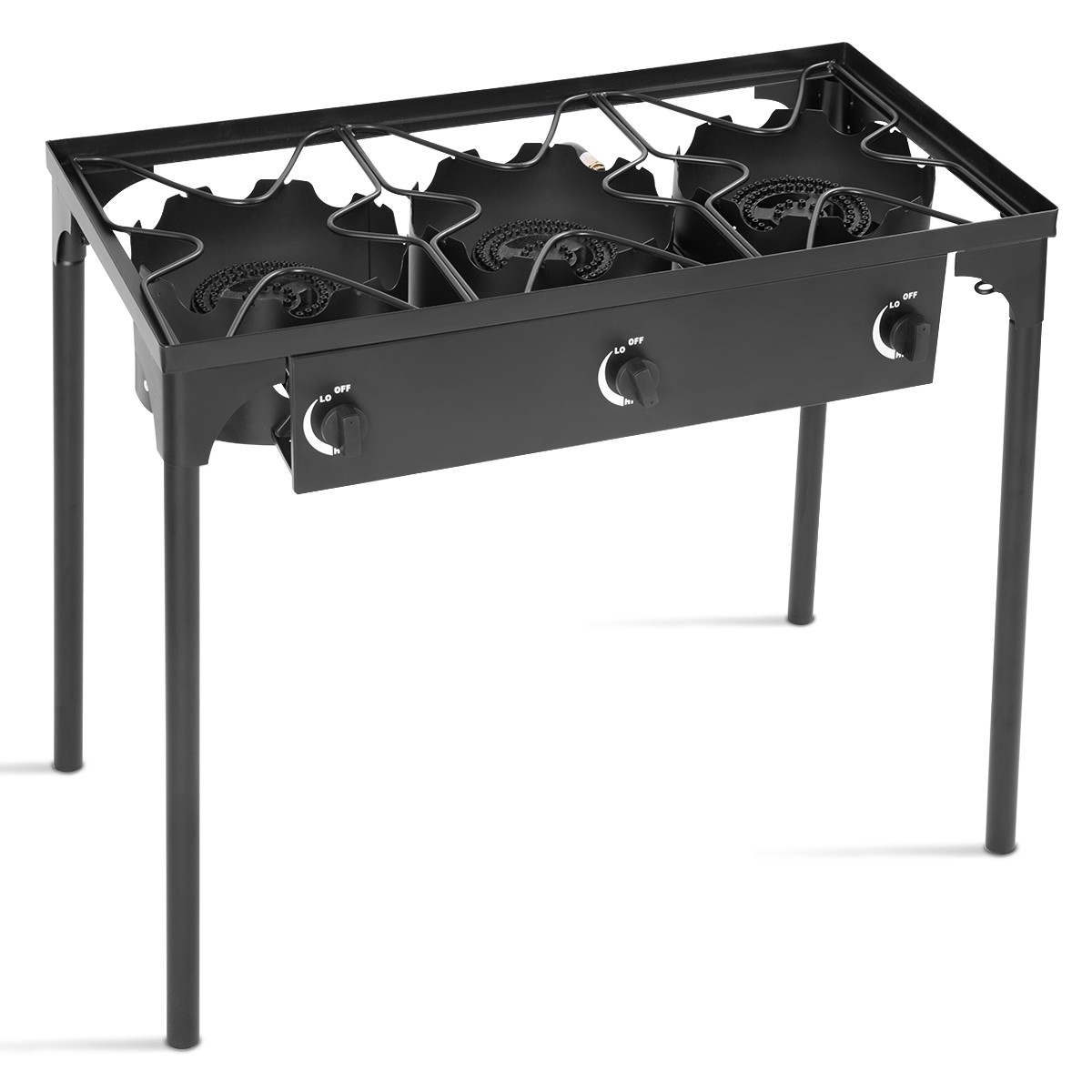 Premium Portable Propane 225,000-BTU 3 Burner Gas Cooker Camping Picnic Stove