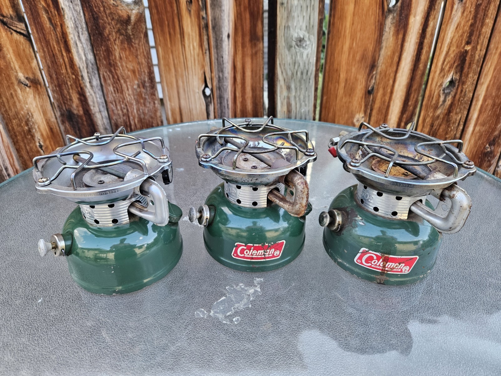 Lot of 3 Vintage Coleman 502 Single Burner Stoves
