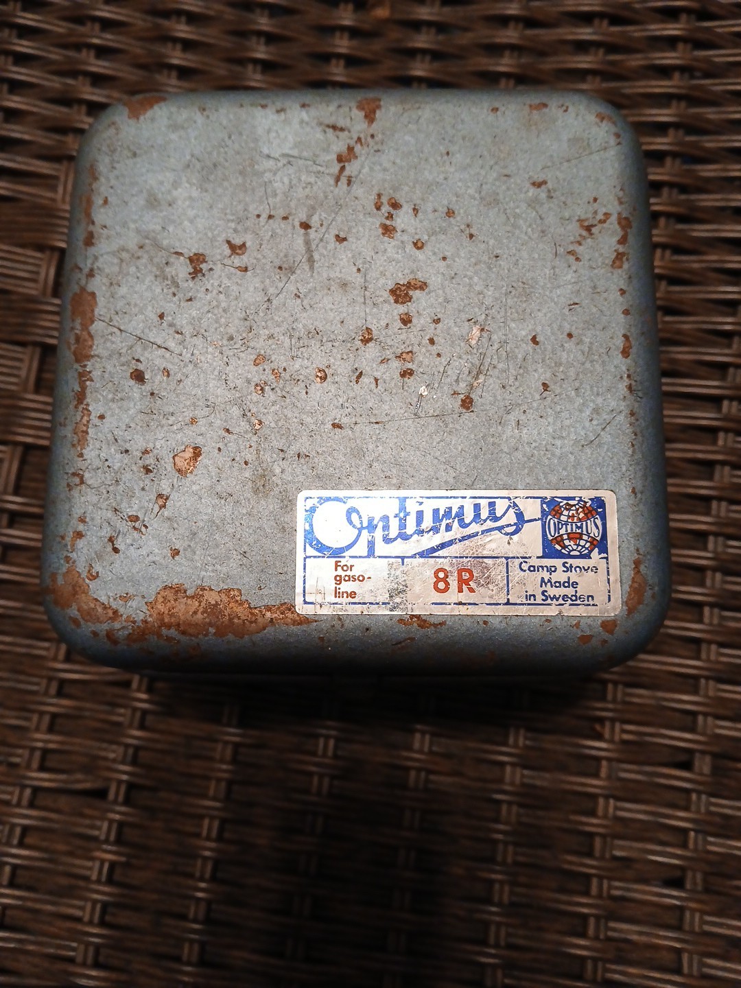 Vintage Optimus International 8R Gasoline Made In Sweden Camping Hiking Stove