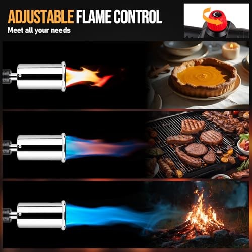 Propane Torch, Adjustable Culinary Torch for Kitchen Cooking, Sous Vide
