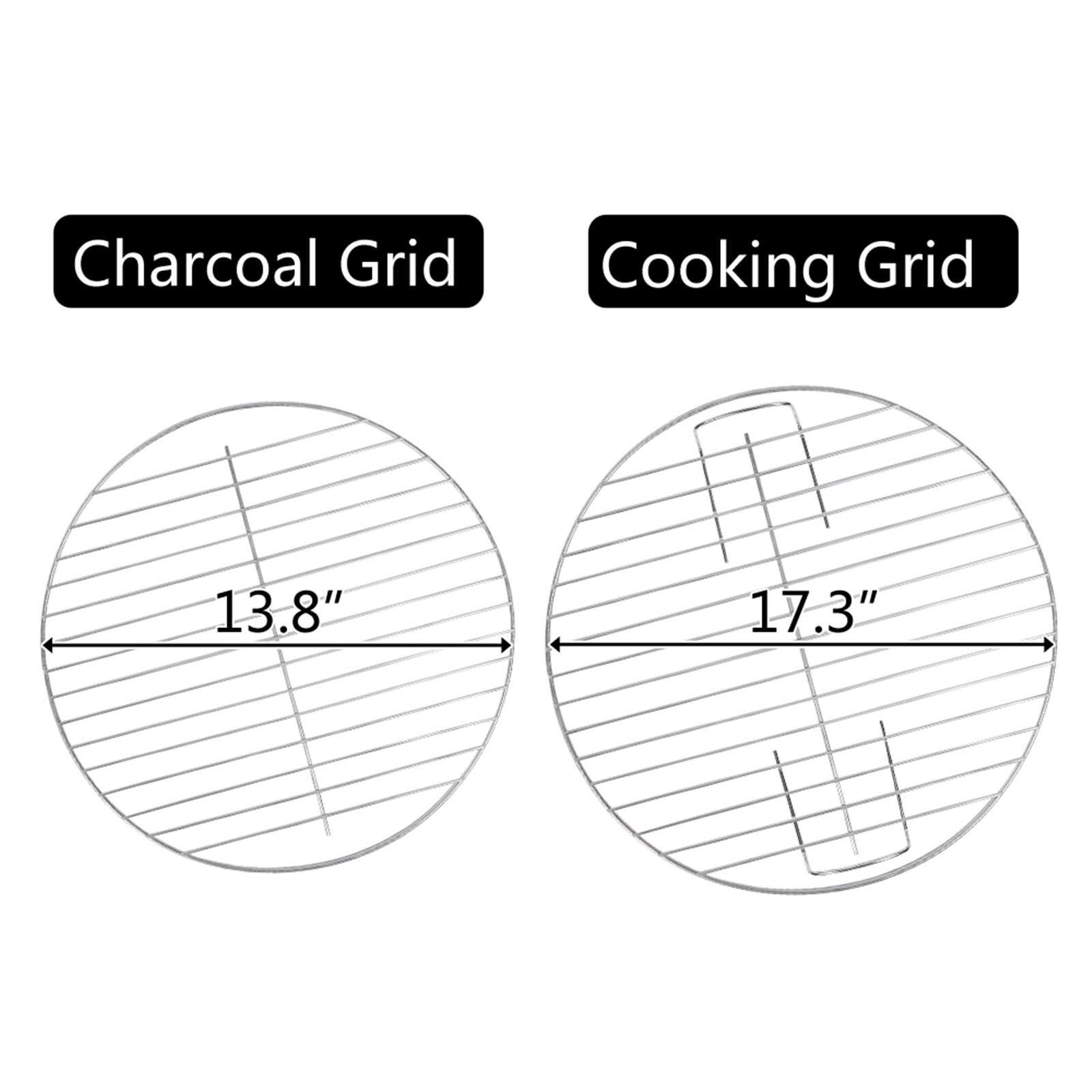 18 Inch Apple Charcoal Stove Enamel Cover Furnace Body White Side Wheel Diamete