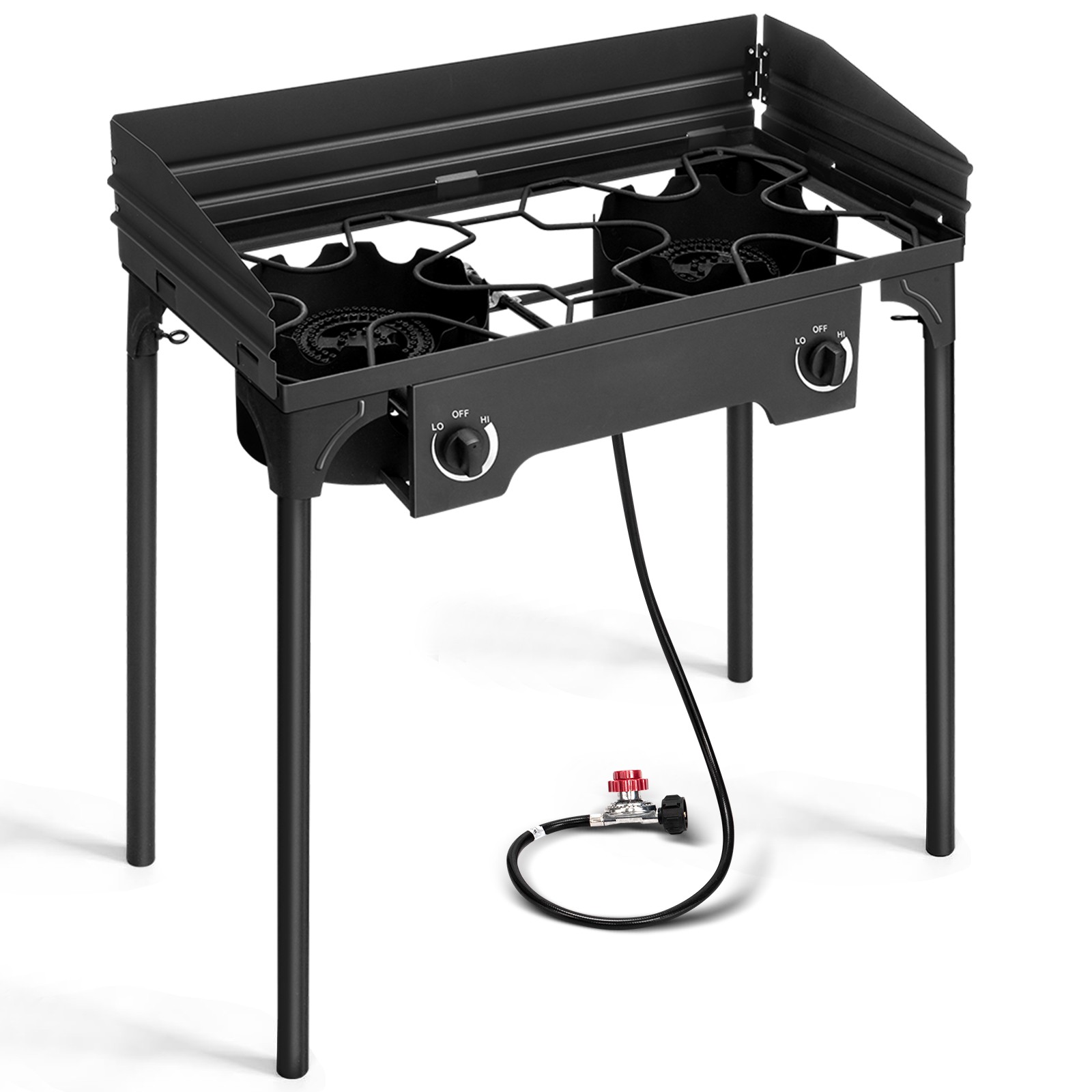 150000 BTU Propane Stove 2 Burner Gas Outdoor Portable Camping Party BBQ Grill