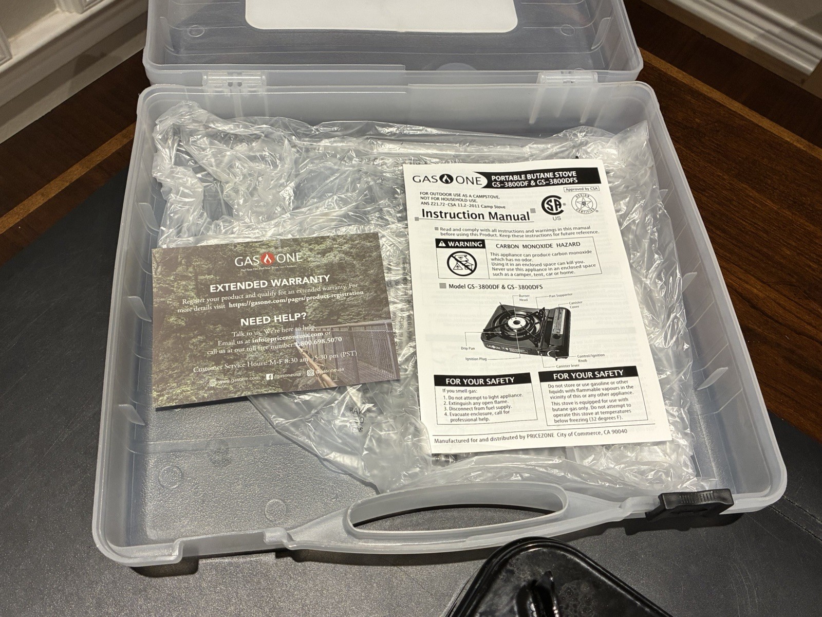 Gas One GS-3800 Portable Butane Gas Stove 11,000 BTU w/ Carry Case, Camping