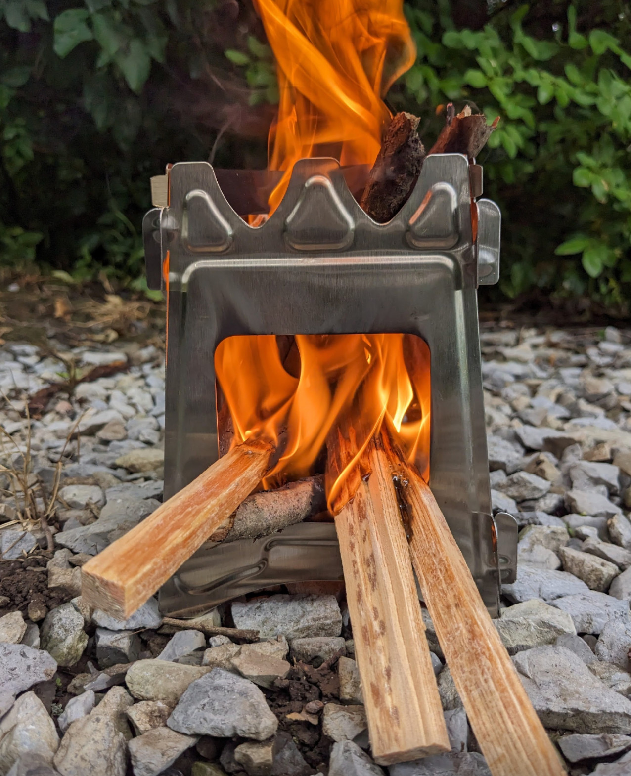 Classic Flat Packing Stainless Steel Wood Stove. Only 8 ounces.