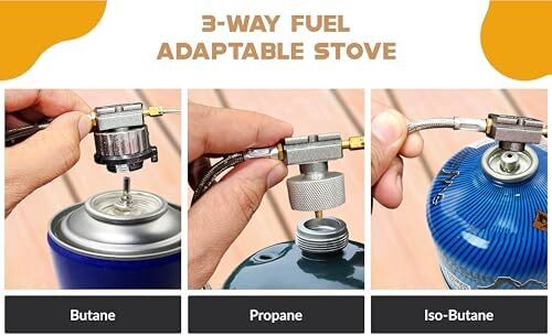 Portable Multi Fuel Butane or Propane Camping Stove Burner with Carry Case