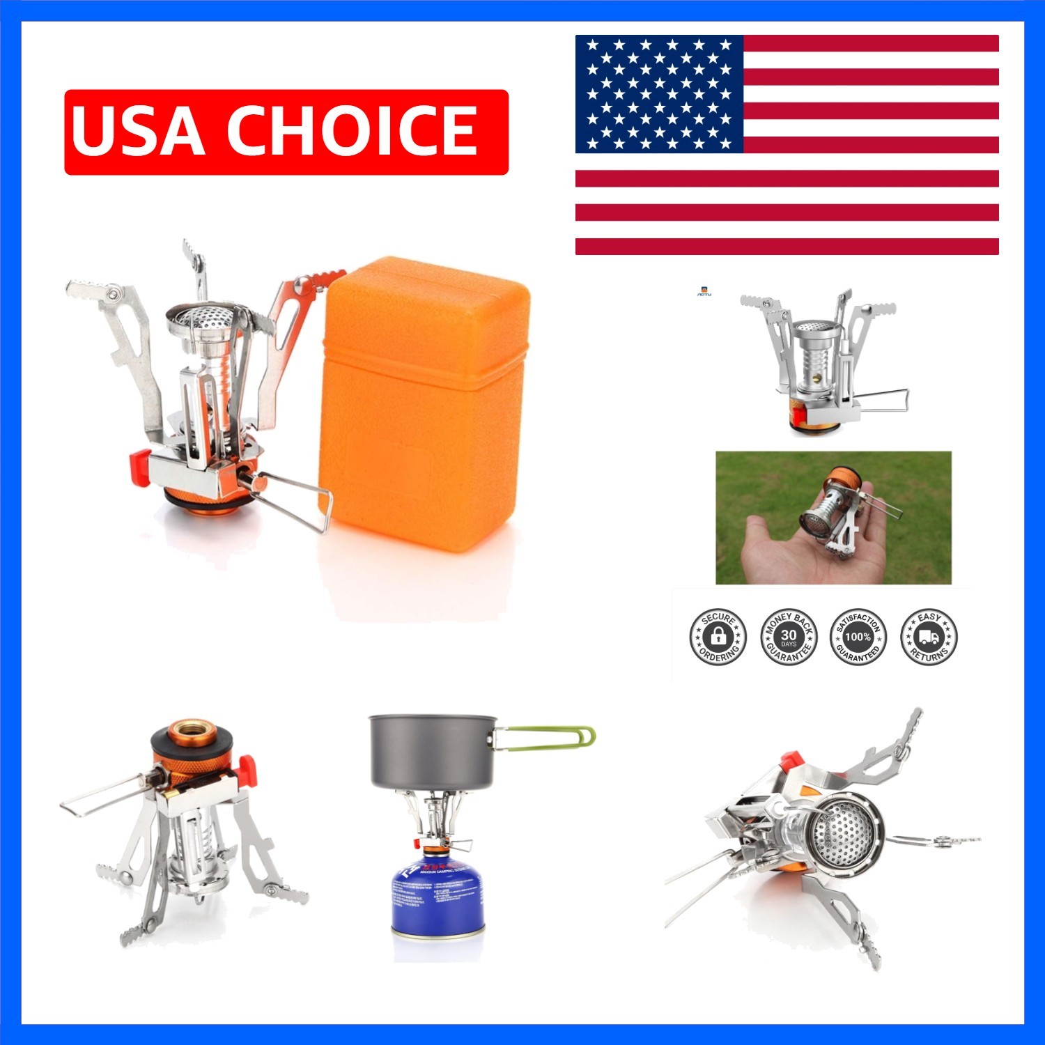 Portable Camping Stoves Backpacking Stove with Piezo Ignition Stable Support …