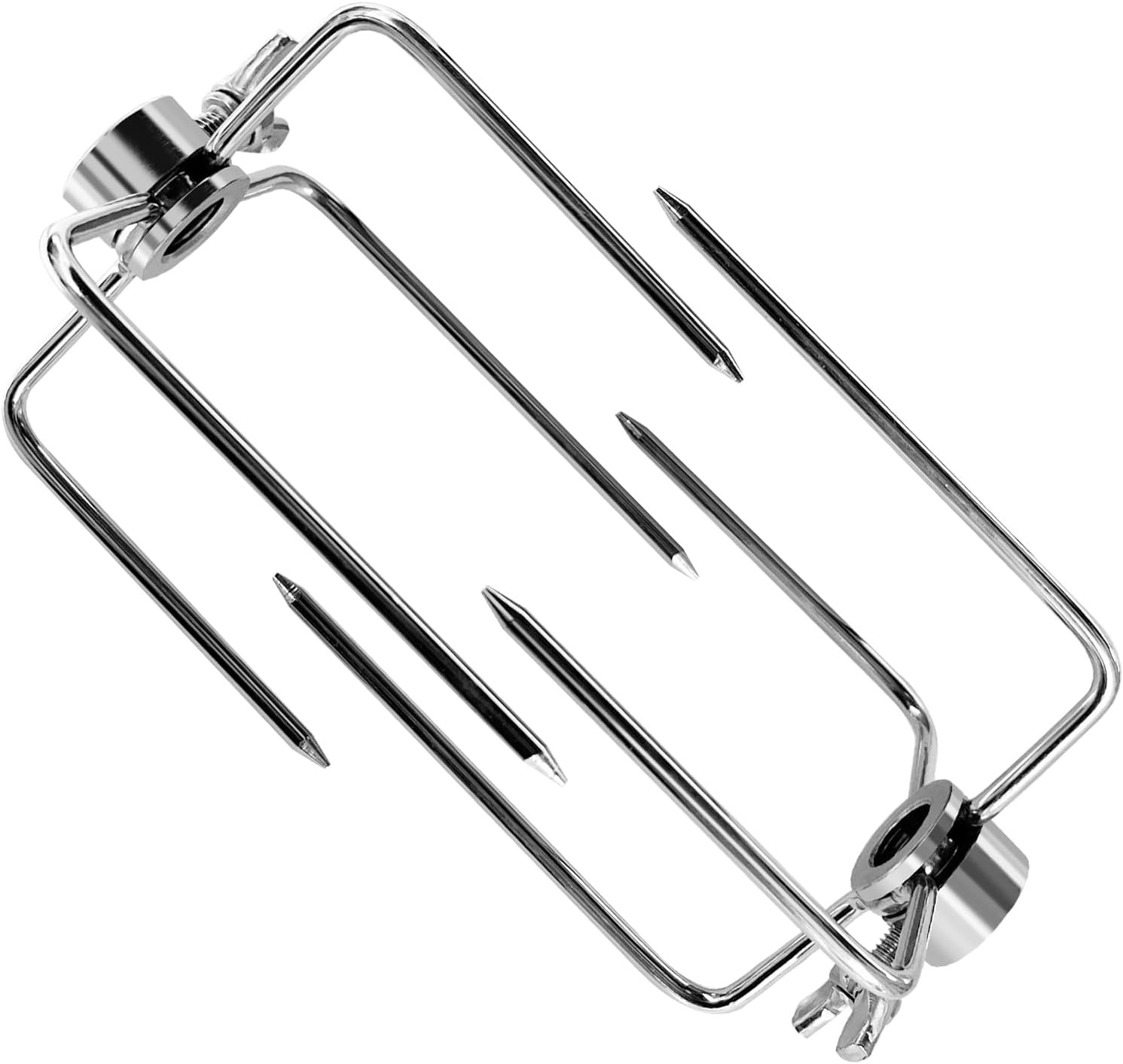 2Pcs Stainless Steel BBQ Grill Rotisserie Forks Heavy Duty Grill Rotisserie