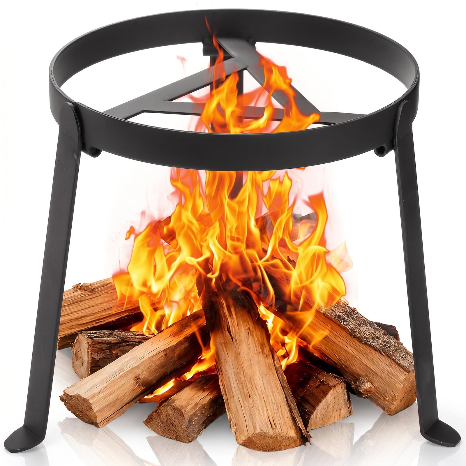 Campfire Tripod, Folding Camping Tripod Grill Open Fire Cooking Stand, HeavyD…