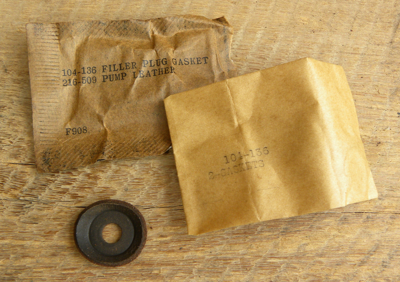 Coleman 523 Military Stove Filler Plug Gasket / Pump Leather ( READ )
