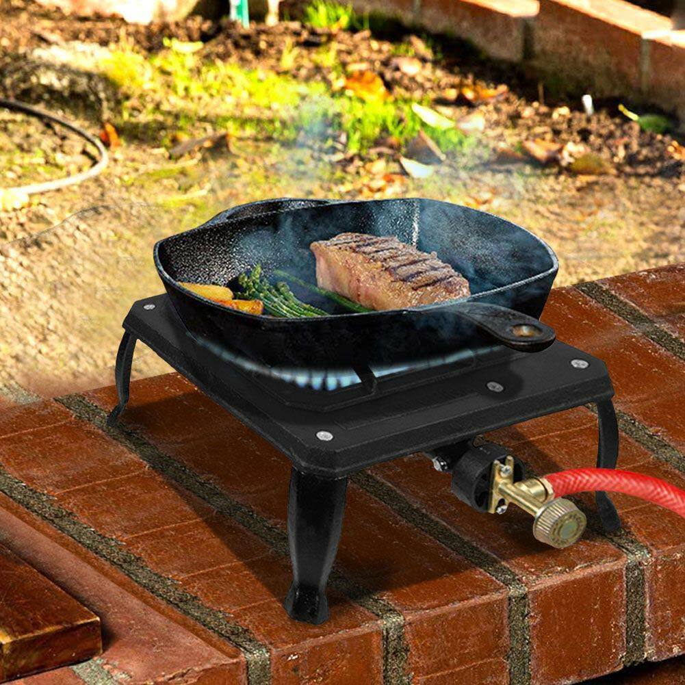 Portable Single Stove Camping Gas Stove Cast Iron Propane LPG BBQ Cooker Burner