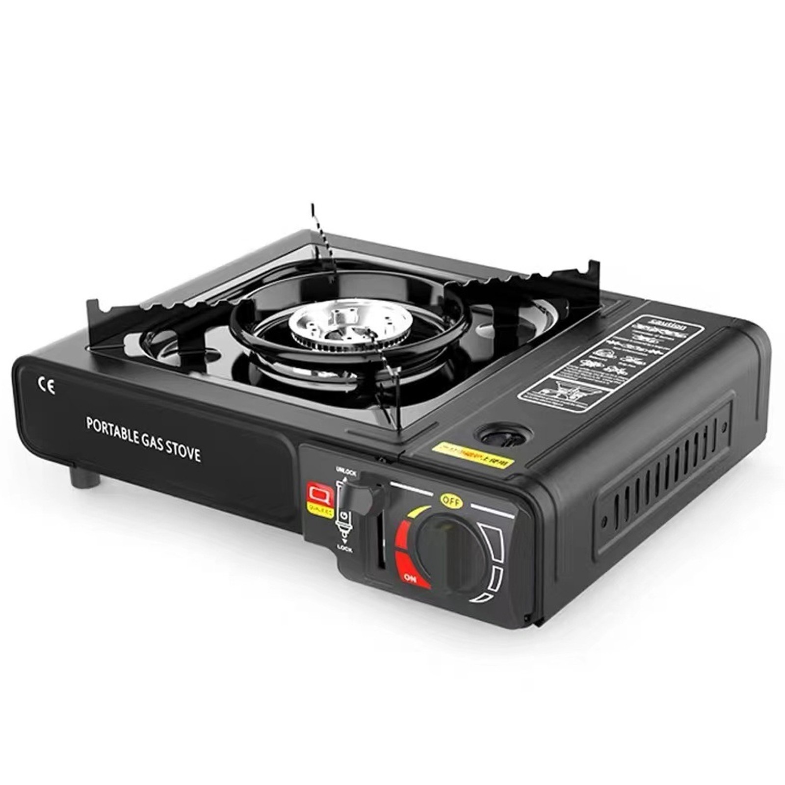 Portable Butane Gas Stove Cassette Furnace 3200W Outdoor Camping Cooker w/ Case