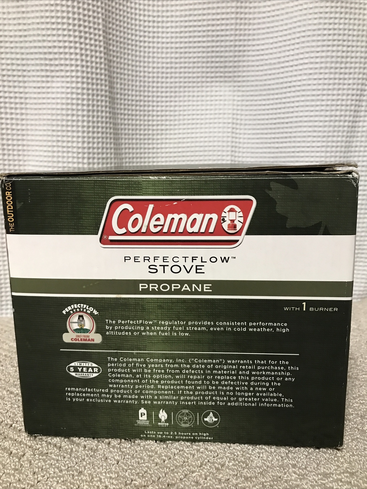 Coleman Perfectflow One Burner Camping Stove Propane Looks Hardly Used