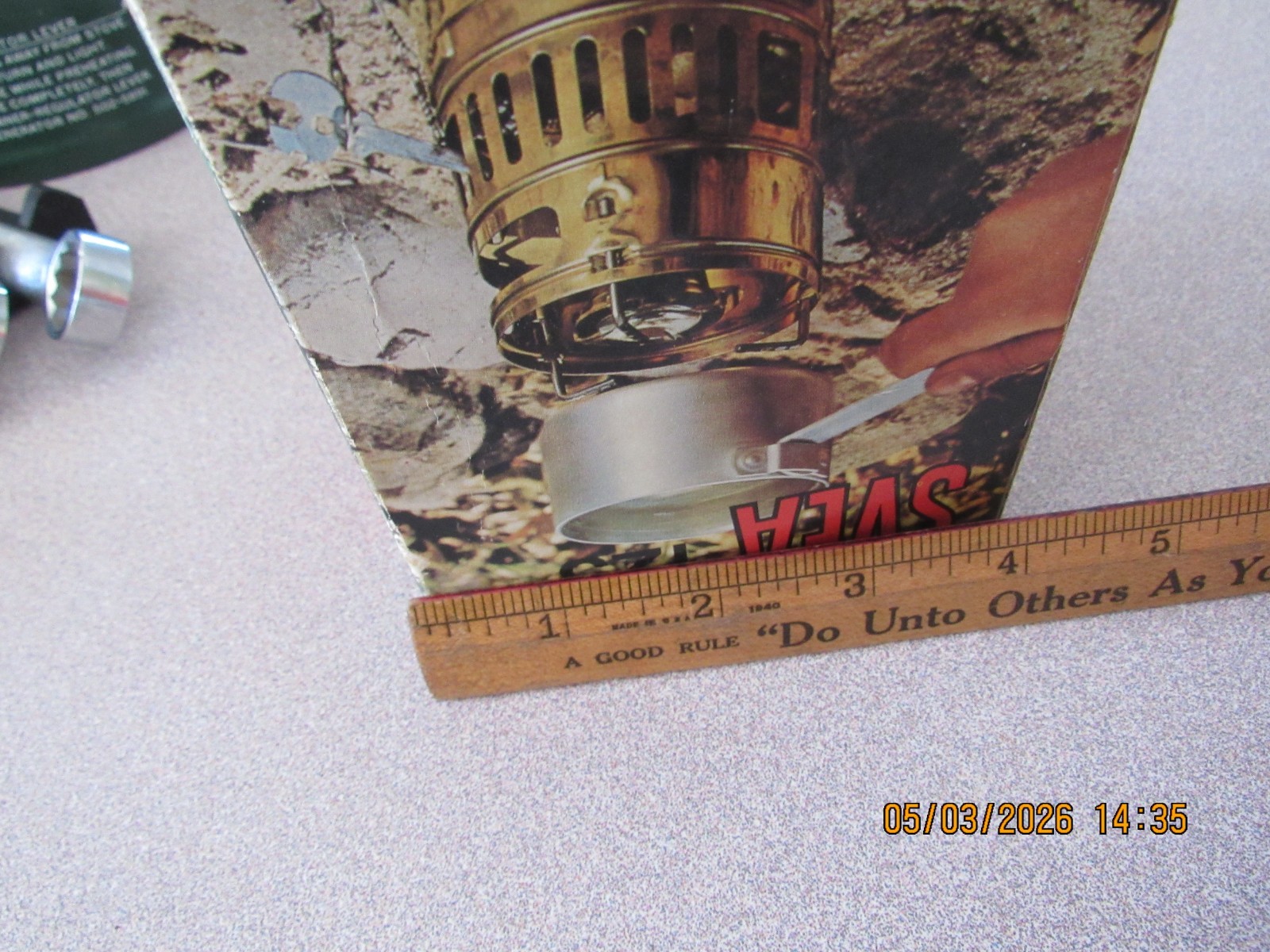 Svea 123 Brass Backpacking Camp Stove Sweden w/ Box