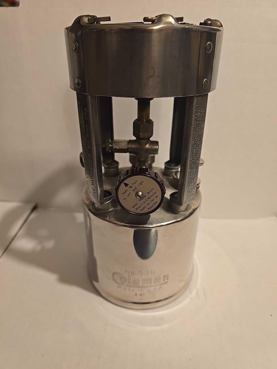 Vintage 1947 Coleman 530 GI Pocket Camping Stove A47 Military Made In USA