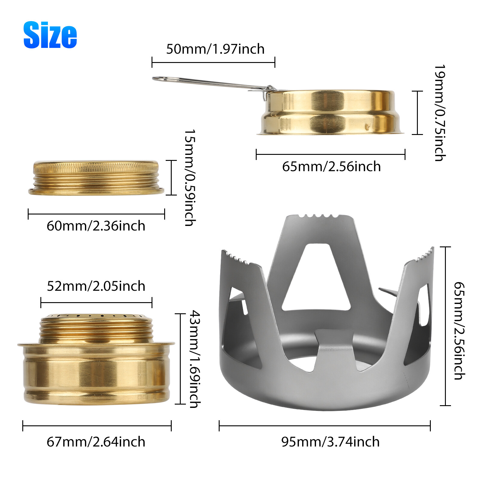 Outdoor Mini Portable Alcohol Stove Burner for Backpacking Hiking Camping Tool
