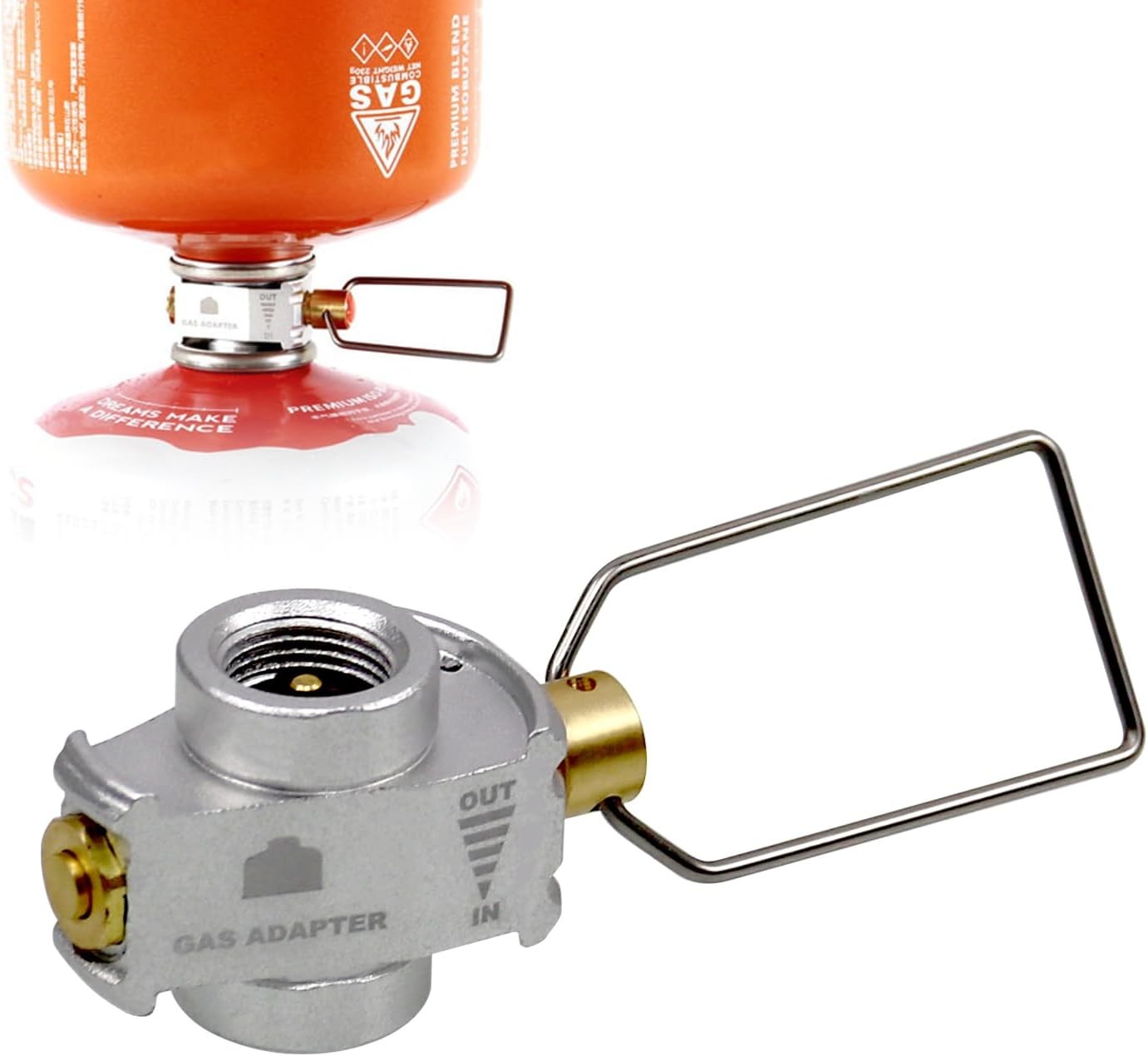 Backpacking Fuel Transfer Device Gas Canister Refill Adapter Portable Outdoor