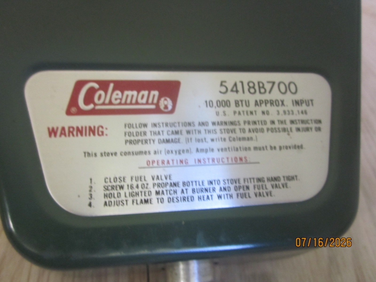 2 VTG NEVER USED & IN ORIG BOXES COLEMAN SINGLE BURNER STOVES-1, #502 & 1, #5418