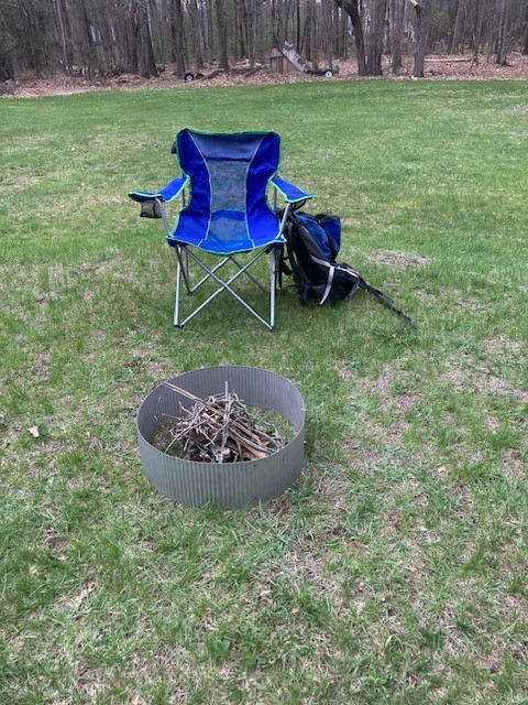Stainless Steel Fire, pit for camping and hiking, rolls up for easy carrying