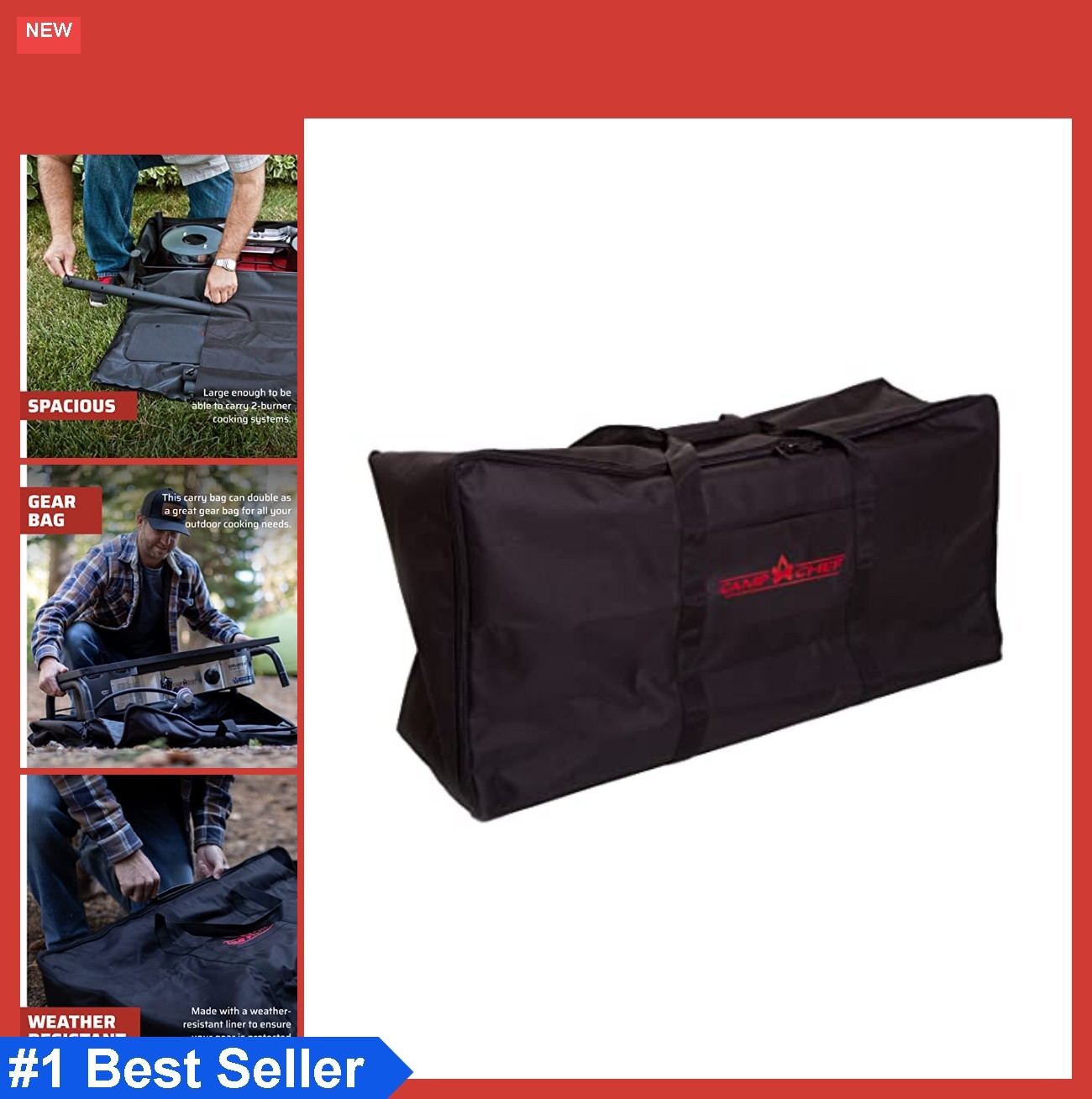 Carry Bag for Two Burner Stove Heavy Duty 34.5 by 16.5 by 9 Inch Top Loading