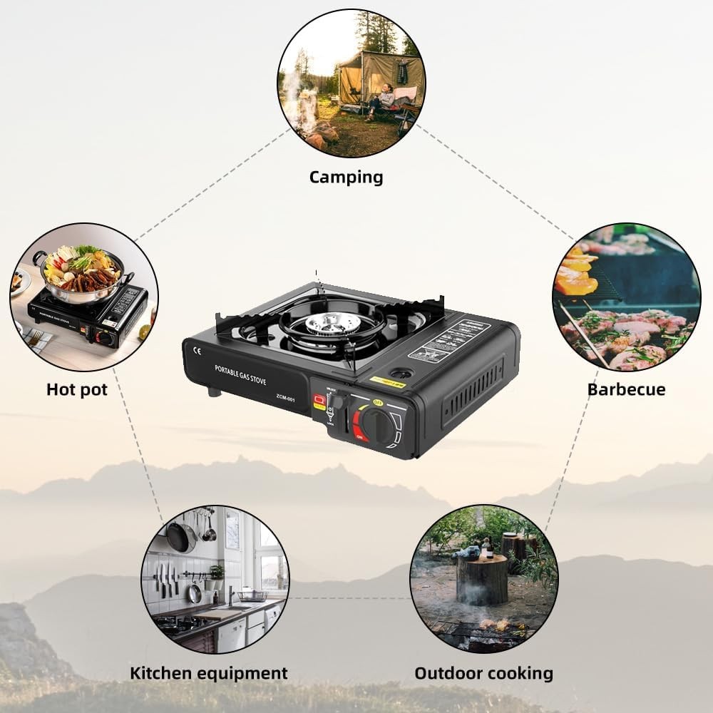 Dual Fuel Stove with Butane & Propane Compatibility Portable Camping Stove