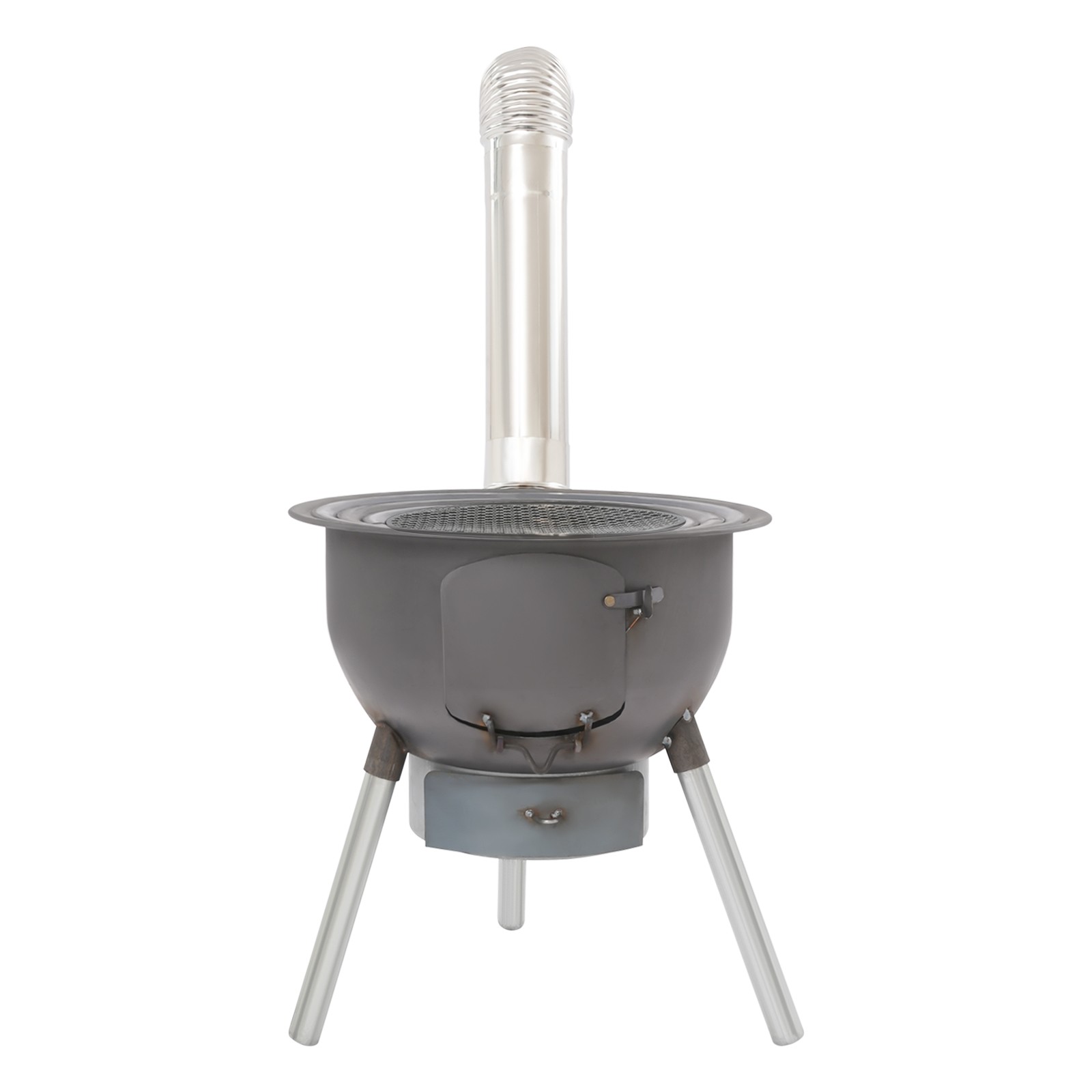 Wood Stove Portable Camping Wood Burning Stove with Chimney Pipe BBQ Stove New！