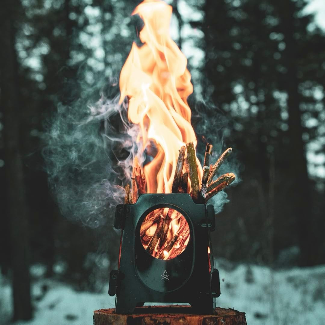 Überleben | Stöker Wood Burning Camping Stove – 18Oz Flatpack Stainless Steel Wo
