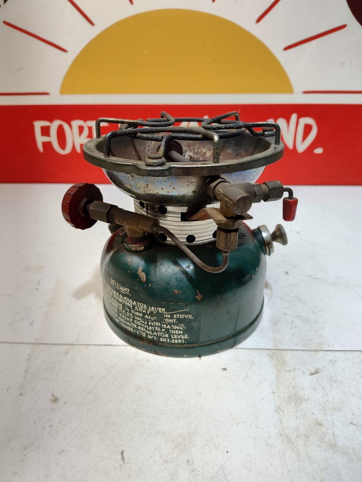 Coleman 1962 One Burner Green 502-700 Sportster Stove Dated 5/64 Tested Works