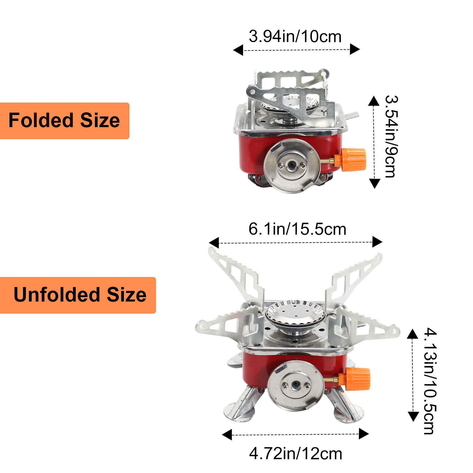 Portable Camping Gas Stove Butane Outdoor Cooking Equipment w/ Storage Bag 2800W