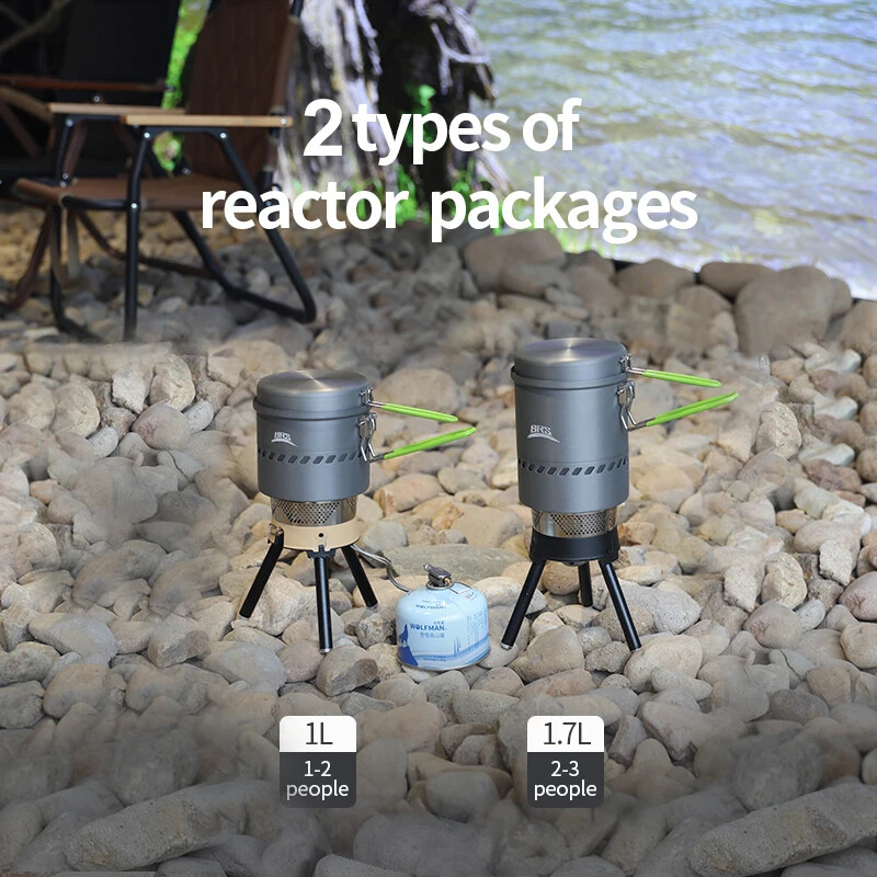 BRS-TS19 Reactive Stack Heat Cooking System Backpacking Camping Stove System