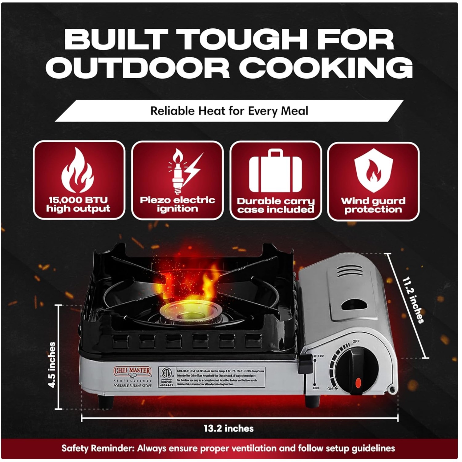 High Heat Output Butane Stove | Outdoor Cooking Essential
