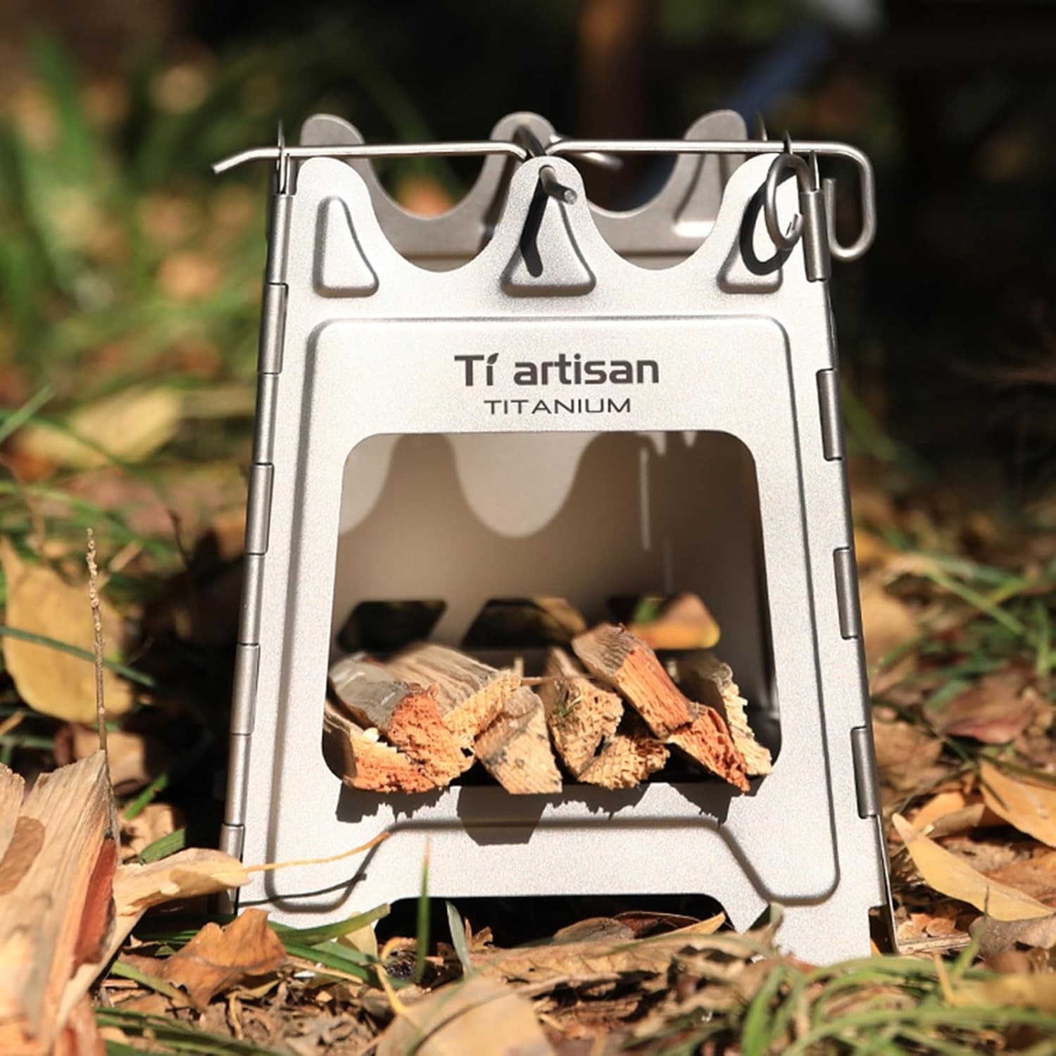 Titanium Wood Burning Stove Foldable Camping Backpacking Stove Portable Wood Alc