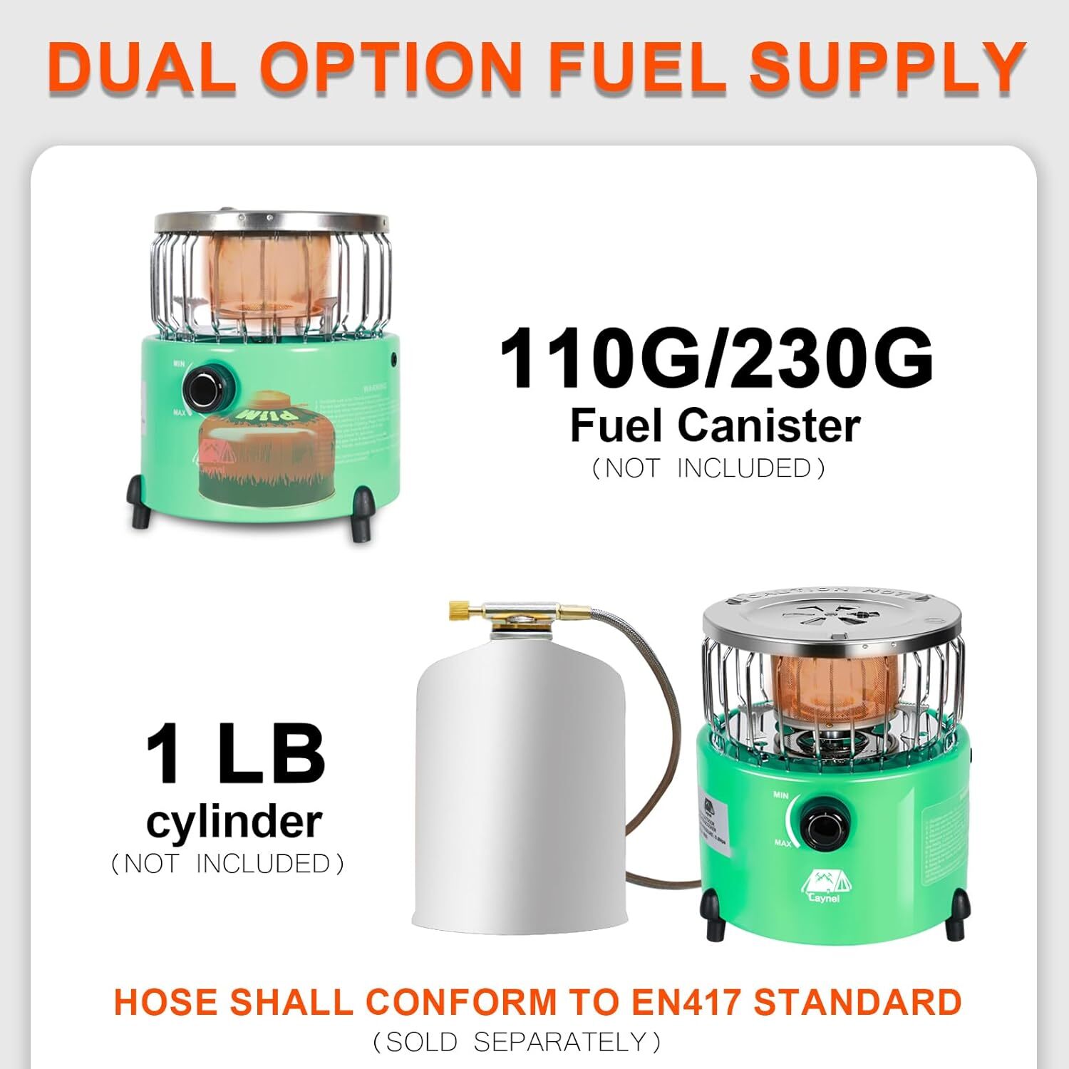 Propane Heater Indoor Gas Stove Equipment for Outdoor Household Portable 2 in 1