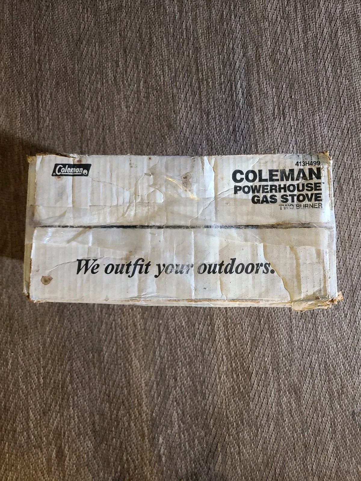 Vintage Coleman Powerhouse 2-Burner Gas Camp Stove 413H499 W/ BOX & MANUAL 1988