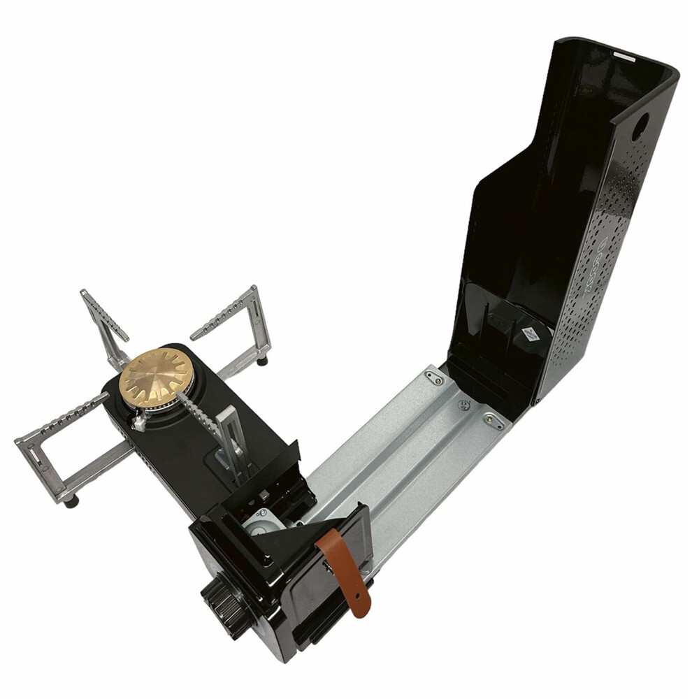 Black Portable Folding Single Burner Butane Stove 7250BTU Foldable Camping Stove