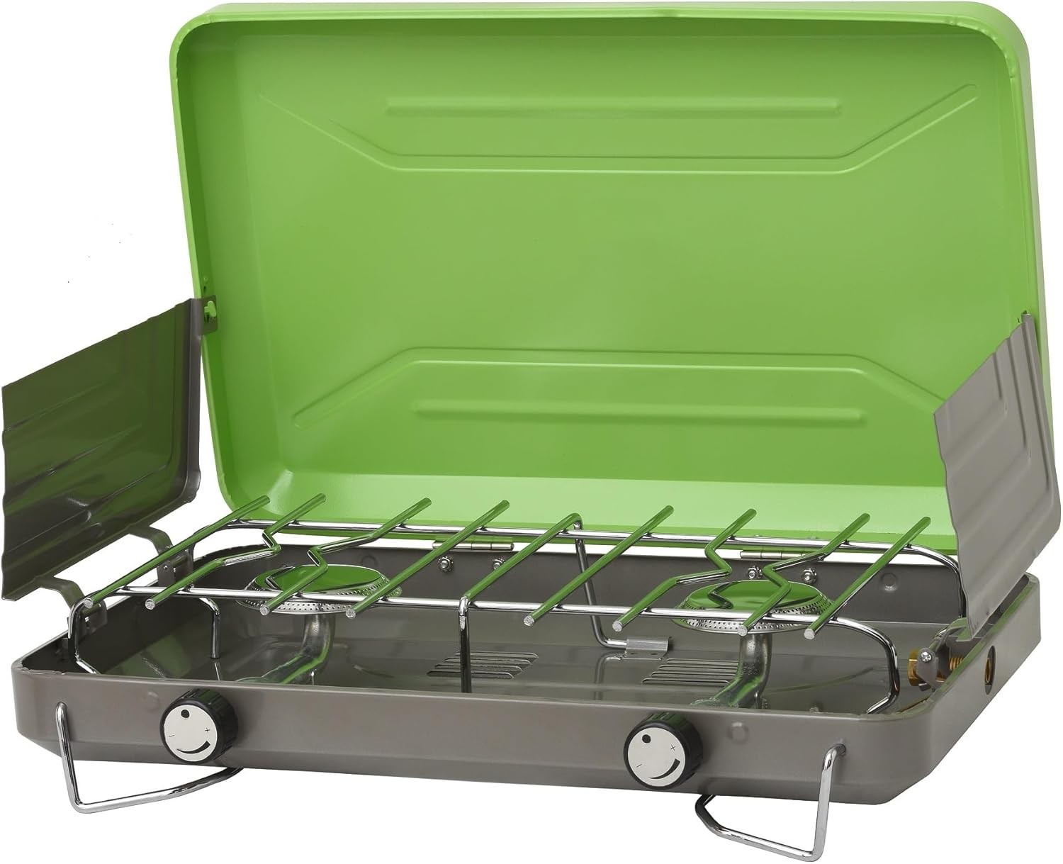 Triton 2-Burner Propane Camping Stove, Portable Camping with Adjustable Burners