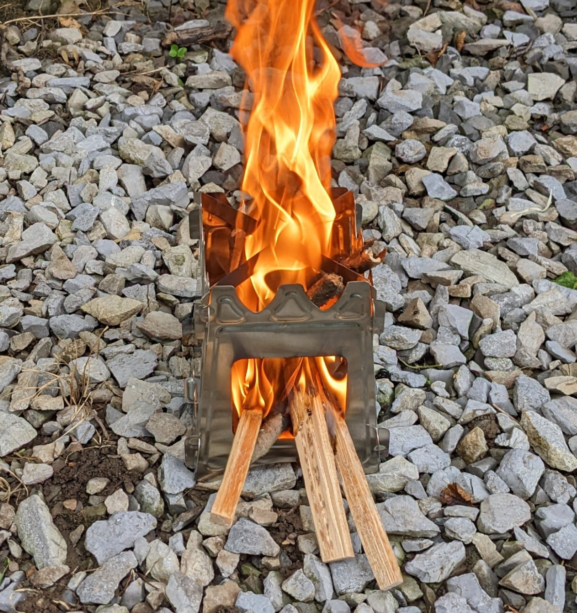 Classic Flat Packing Stainless Steel Wood Stove. Only 8 ounces.