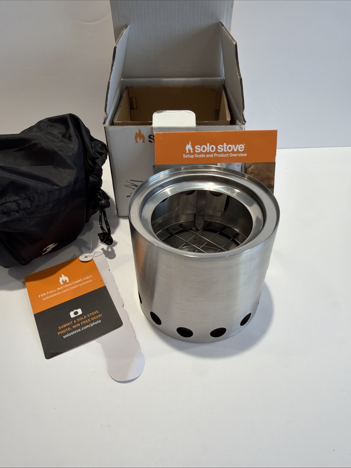 Solo Stove Lite Wood Burning Steel Stove Low Smoke Backpacking Camping New NIB