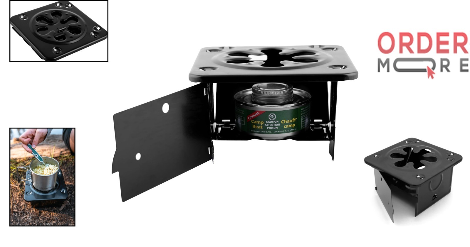 Folding Camping Stove Alloy Steel Compact Ultralight Durable for Backpacking