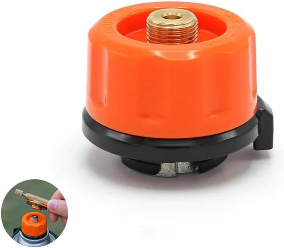 Butane Canister Adapter Converter Screw On Nozzle Valve Connector for Gas Bur…