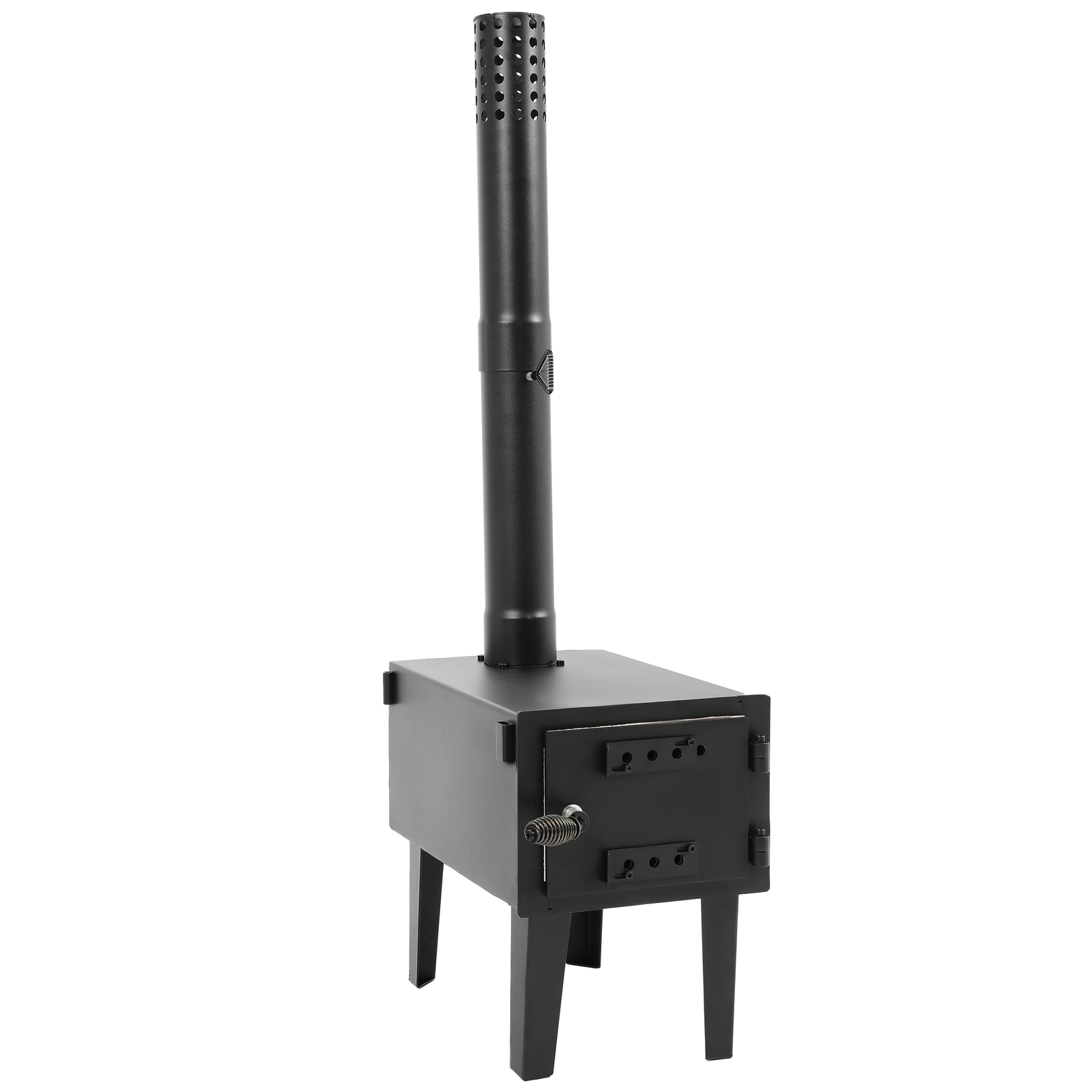 Steel Outdoor Wood Burning Stove for Cooking Hiking with Chimney Pipe Portable