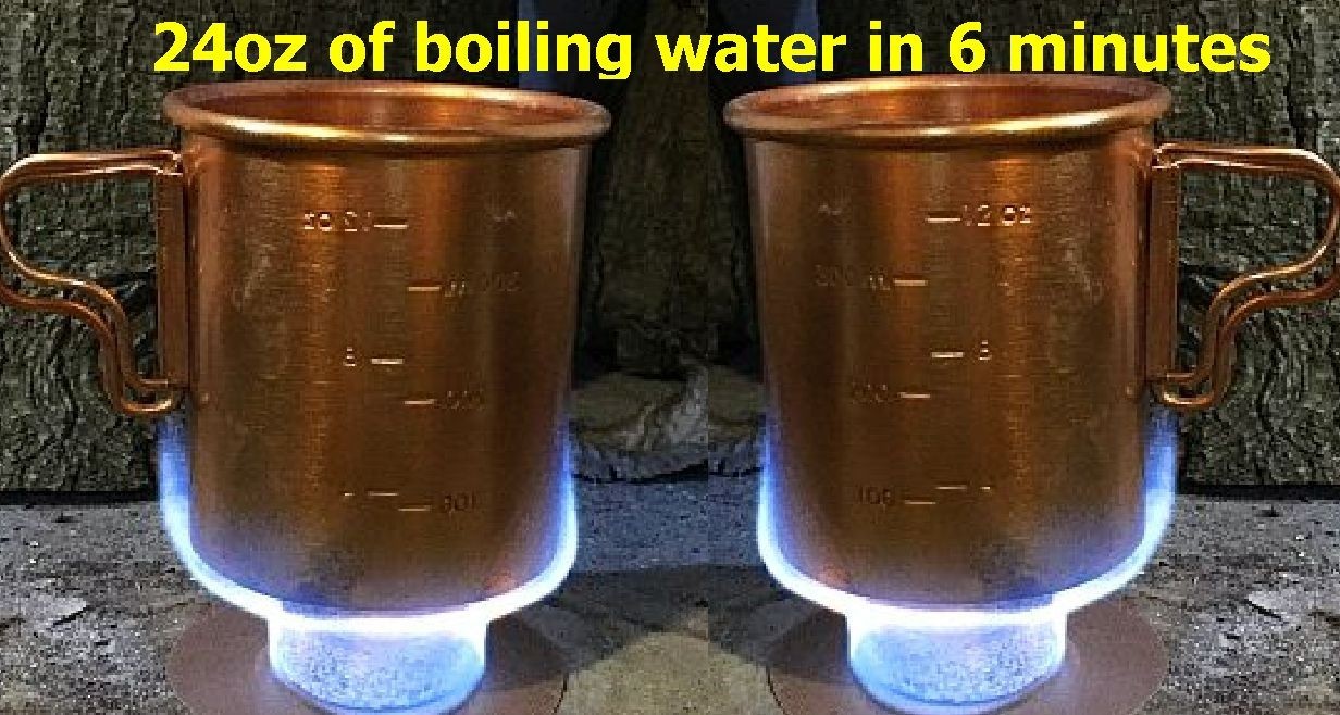 SimpleStove – 4 SnowStones absorb alcohol, you can simmer or cook fast