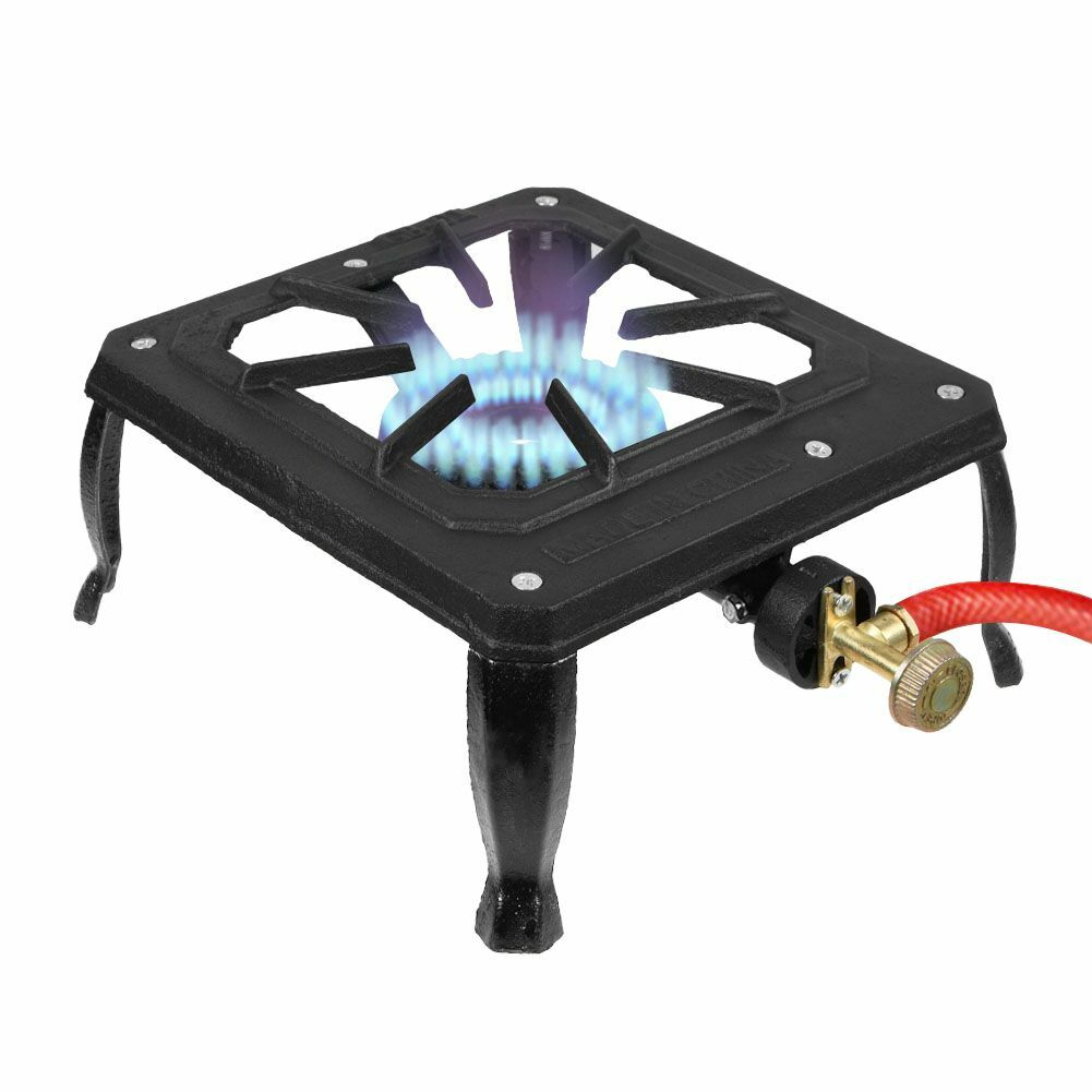 Portable Single Stove Camping Gas Stove Cast Iron Propane LPG BBQ Cooker Burner