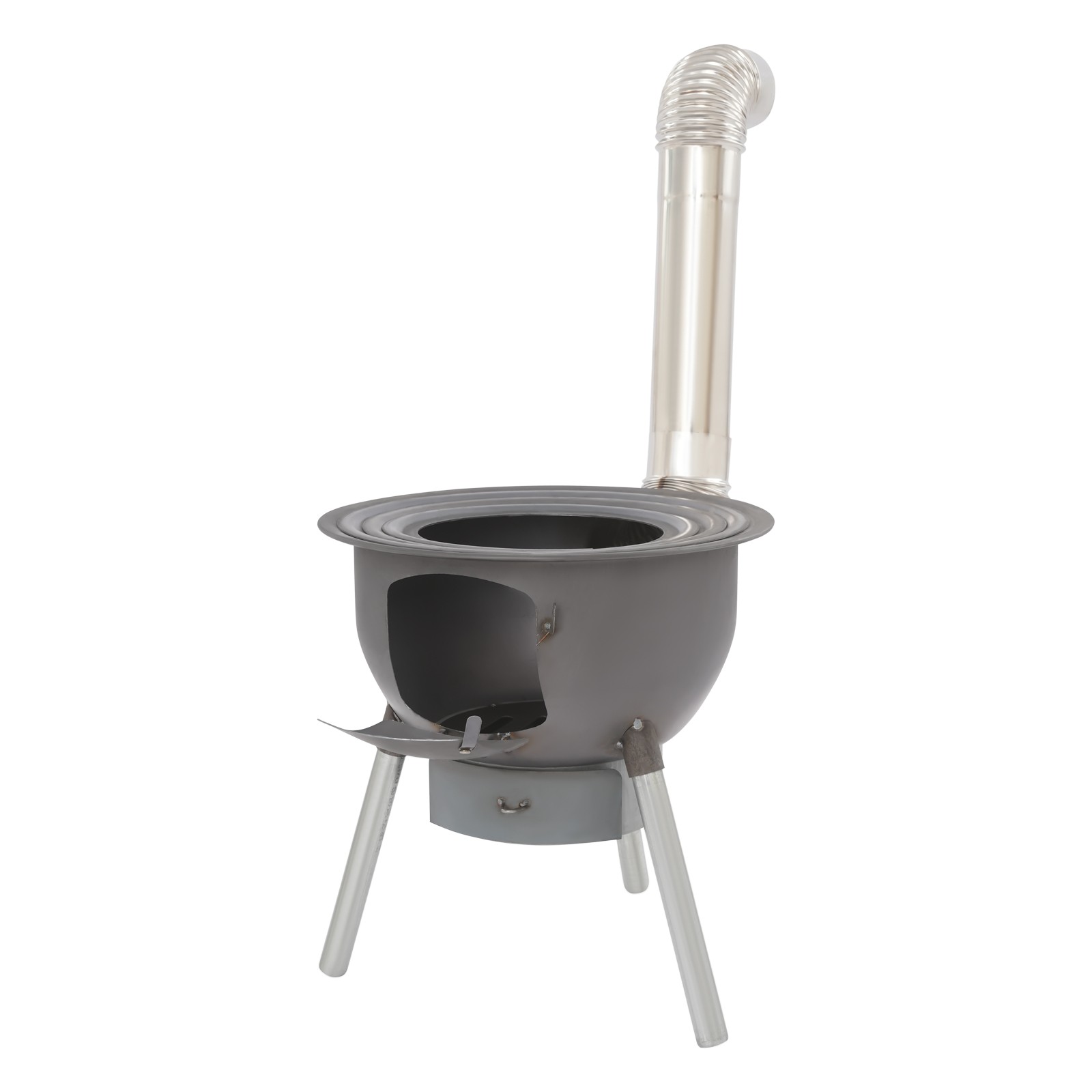 Wood Stove Portable Camping Wood Burning Stove with Chimney Pipe BBQ Stove New！