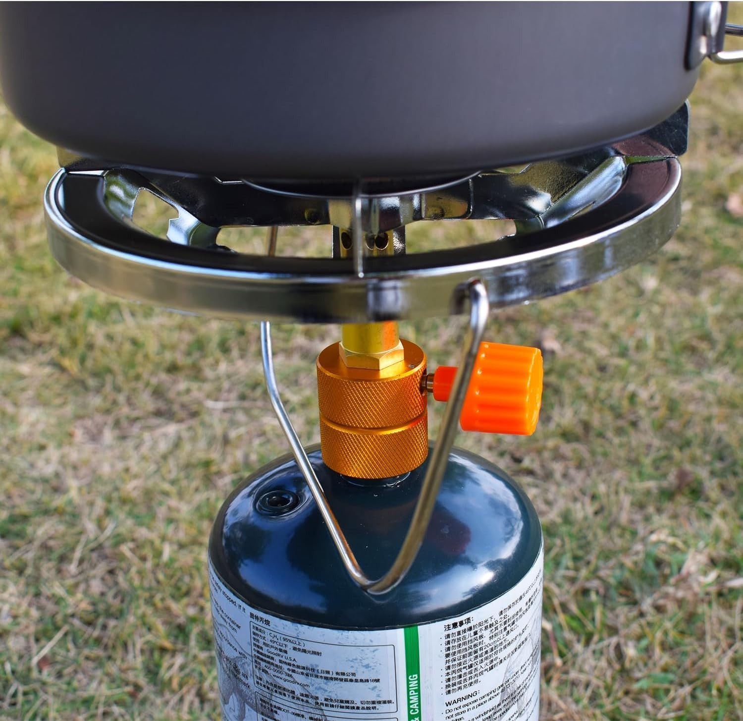 Propane Stove Portable Camping Gas Stove 10,000 BTU Bottletop Single Adjustable